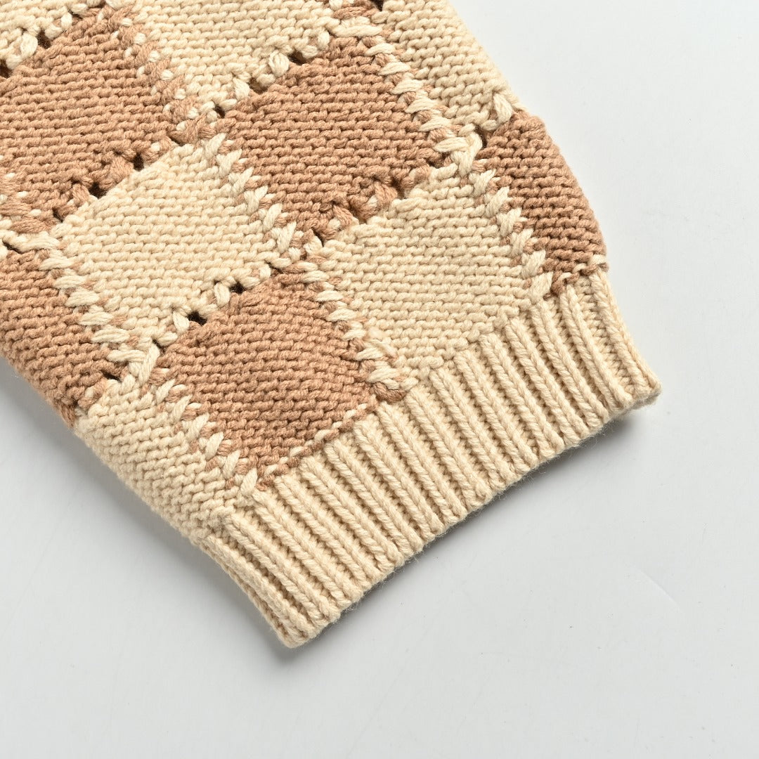 Louis Vuitton Damier Knit Cardigan - Beige