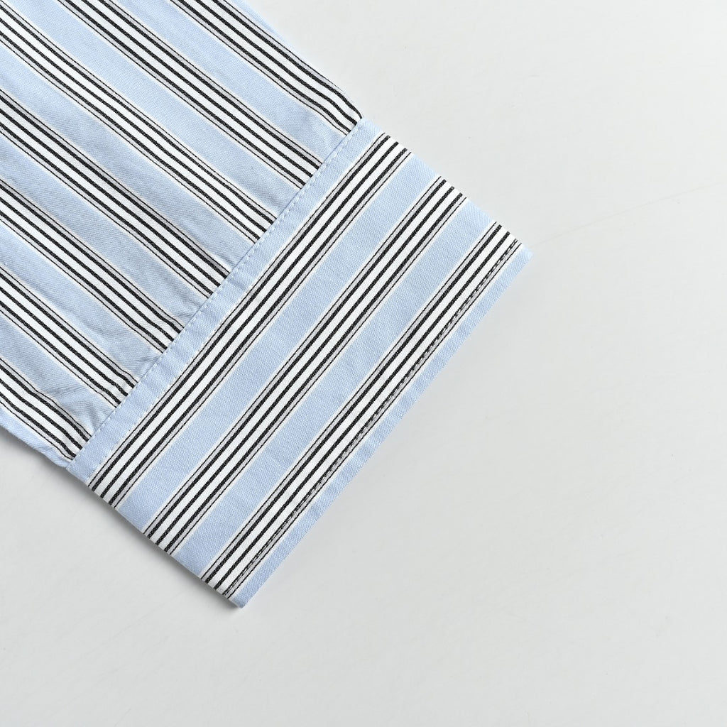 Loewe Embroidered Striped Long-Sleeve Shirt - Light Blue