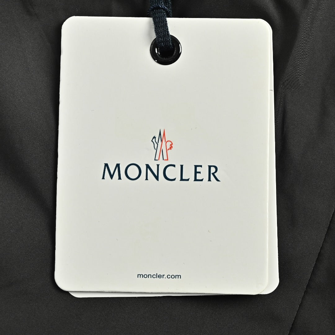 Moncler Sleeve-Patch Stand-Collar Jacket - Black