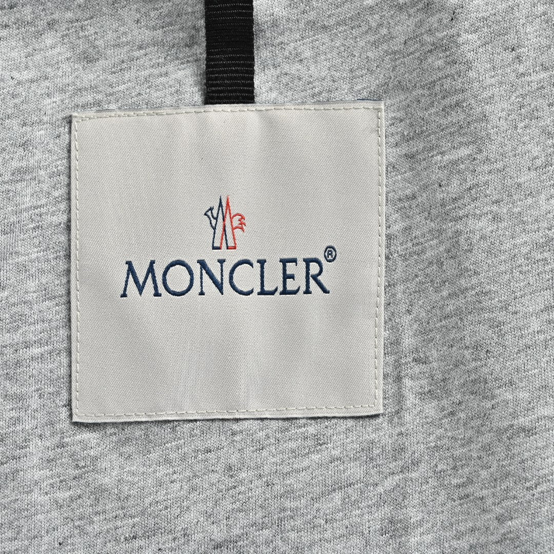 Moncler Sleeve-Patch Stand-Collar Jacket - Black