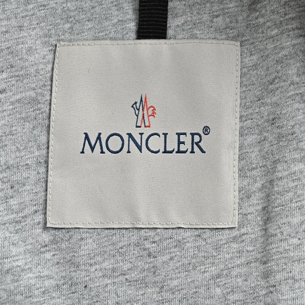 Moncler Sleeve-Patch Stand-Collar Jacket - Ivory