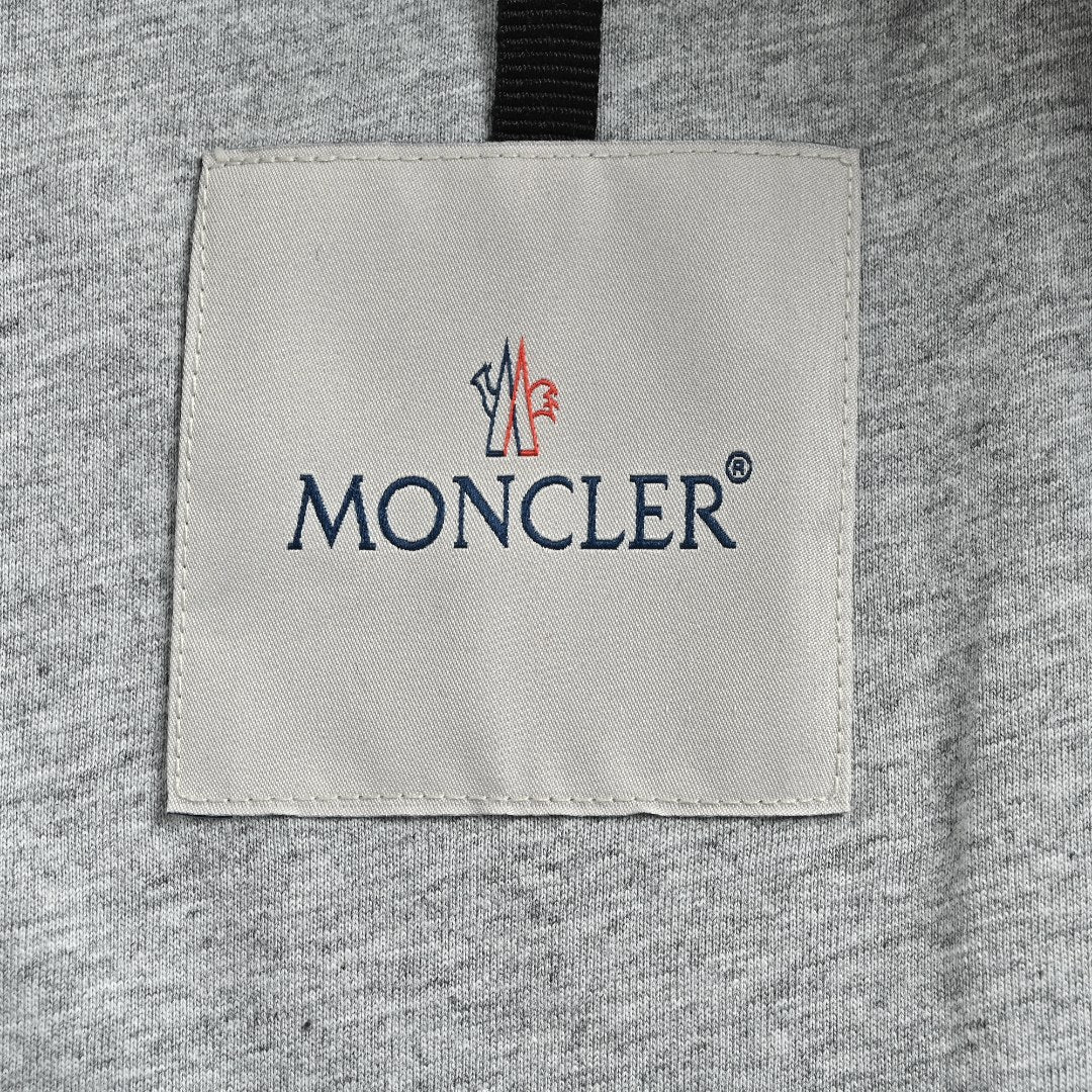 Moncler Sleeve-Patch Stand-Collar Jacket - Ivory