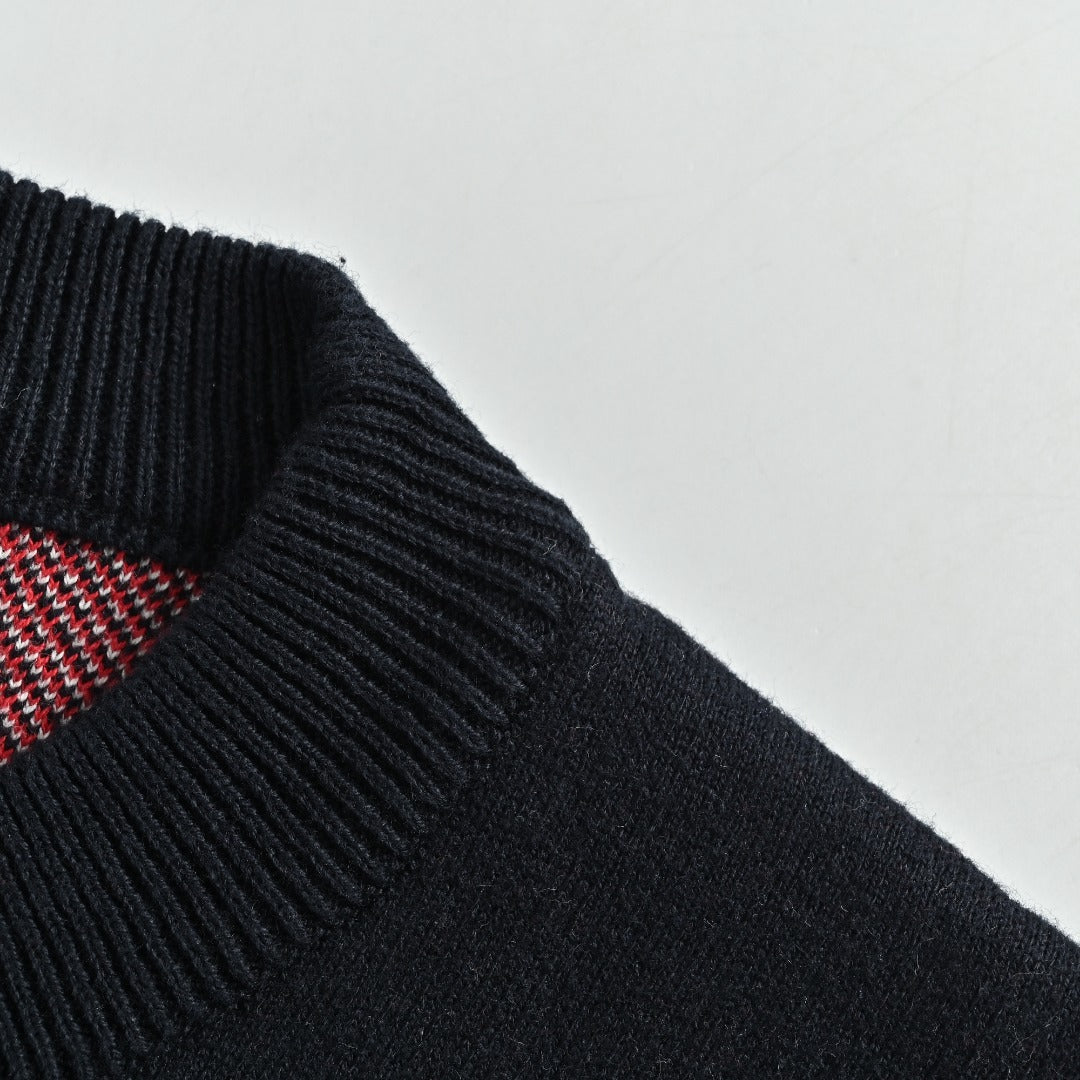 Thom Browne Dog Motif Crewneck Sweater - Navy