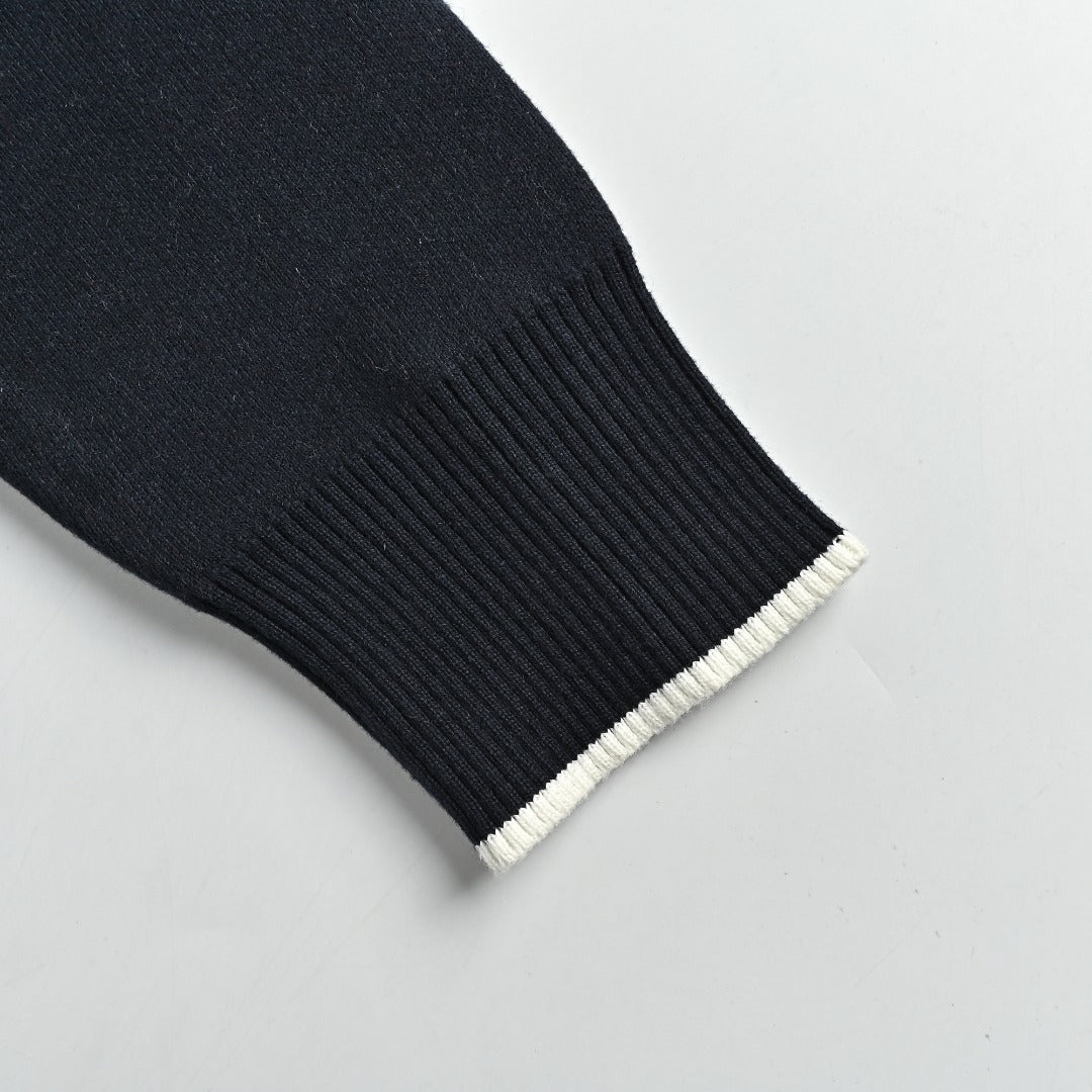 Thom Browne Dog Motif Crewneck Sweater - Navy