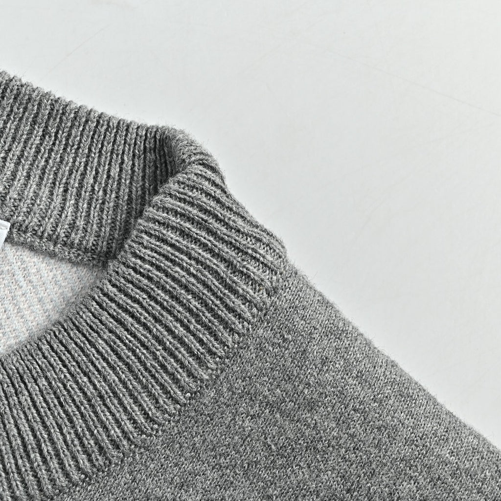 Thom Browne Dog Motif Crewneck Sweater - Light Gray