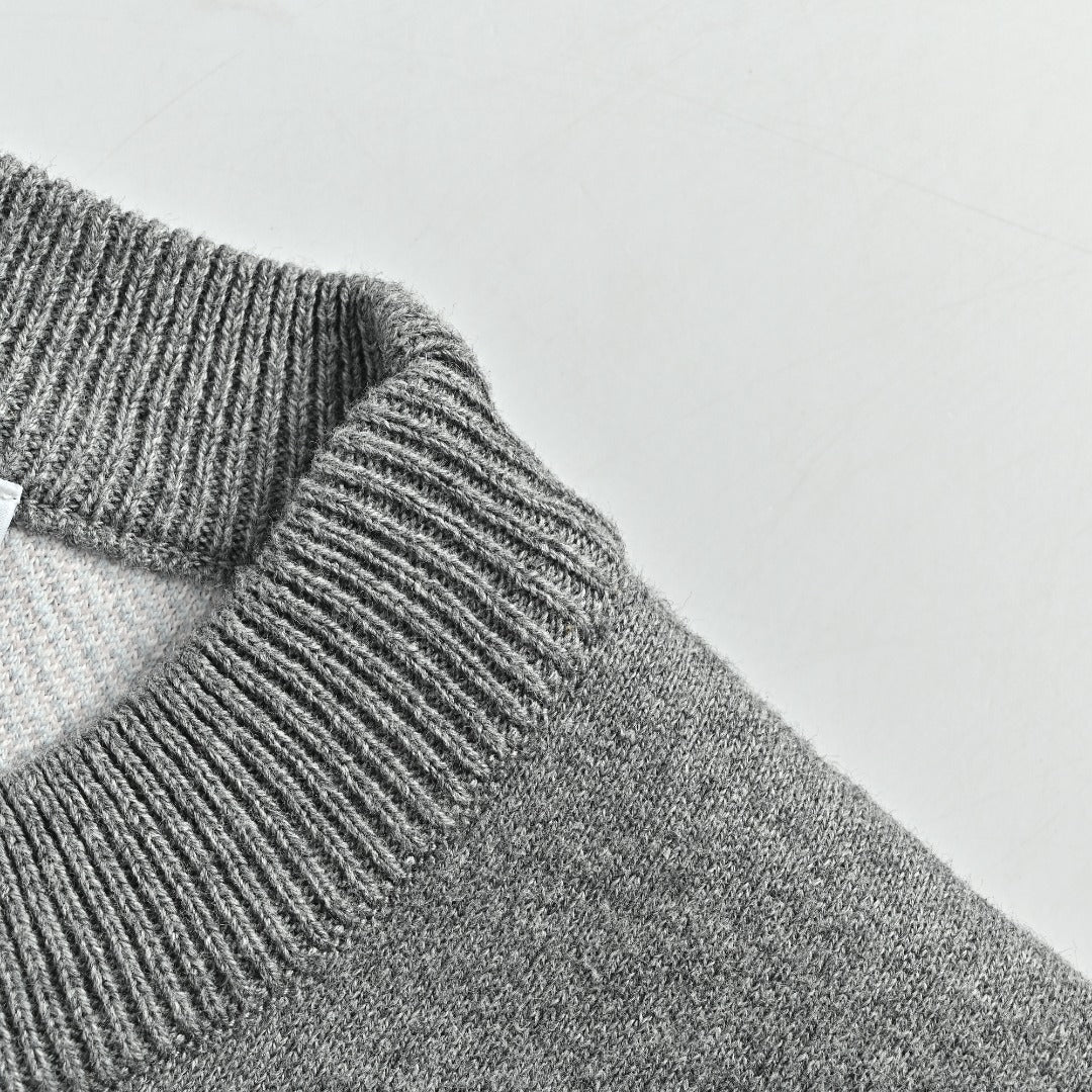 Thom Browne Dog Motif Crewneck Sweater - Light Gray