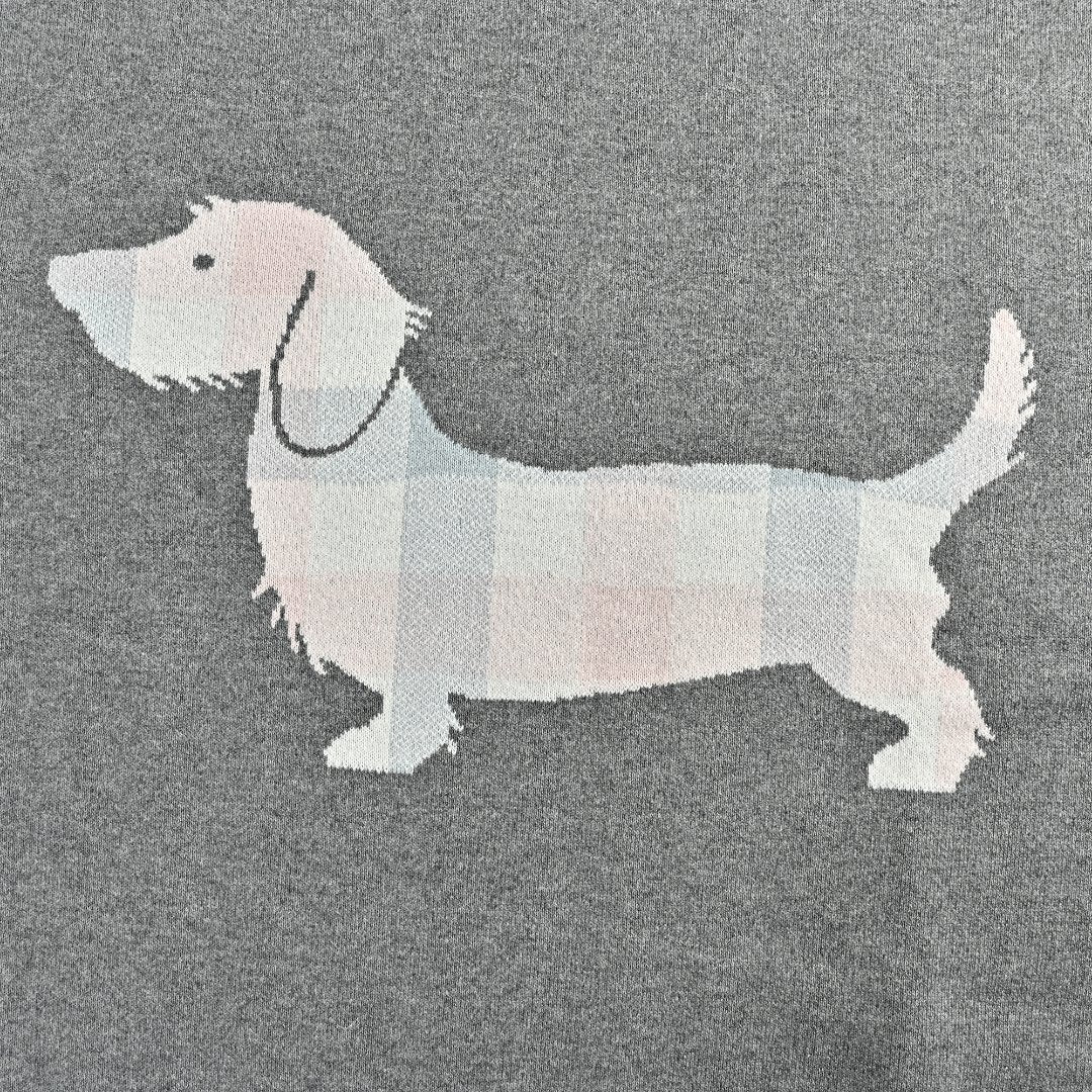 Thom Browne Dog Motif Crewneck Sweater - Light Gray
